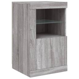 Berkfield Home Sideboard with LED Lights Grey Sonoma 163x37x67 cm - Size: 163 x 37 x 67 cm - thumbnail 9