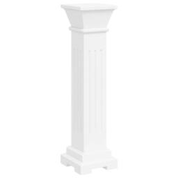 Berkfield Home Beautiful Classic Square Pillar Plant Stand MDF in White - thumbnail 3