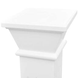 Berkfield Home Beautiful Classic Square Pillar Plant Stand MDF in White - thumbnail 7
