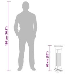 Berkfield Home Beautiful Classic Square Pillar Plant Stand MDF in White - thumbnail 9