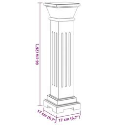 Berkfield Home Beautiful Classic Square Pillar Plant Stand MDF in White - thumbnail 8