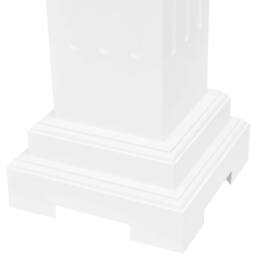 Berkfield Home Beautiful Classic Square Pillar Plant Stand MDF in White - thumbnail 6