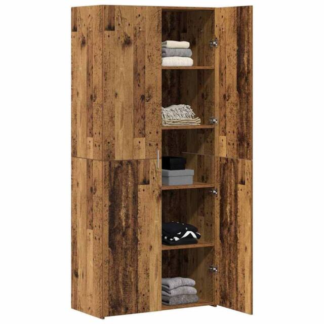 Berkfield Home Highboard Old Wood 40x42.5x185 cm Engineered Wood in Brown - image 1