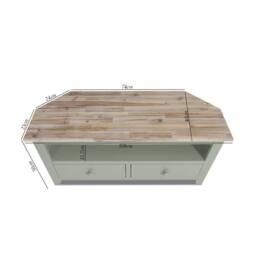 Statement Furniture Florence Corner TV Unit With 2 Drawers & Shelf in Light Green - thumbnail 2
