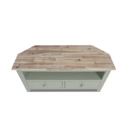 Statement Furniture Florence Corner TV Unit With 2 Drawers & Shelf in Light Green - thumbnail 5