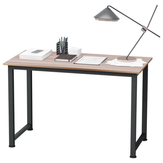 NESTLUNE 120cm Heavy Duty Industrial Computer Desk in Light Oak - Size: 100 cm x 100 cm - image 1