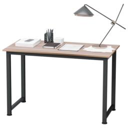 NESTLUNE 120cm Heavy Duty Industrial Computer Desk in Light Oak - Size: 100 cm x 100 cm - thumbnail 1