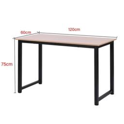 NESTLUNE 120cm Heavy Duty Industrial Computer Desk in Light Oak - Size: 100 cm x 100 cm - thumbnail 2