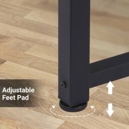 NESTLUNE 120cm Heavy Duty Industrial Computer Desk in Light Oak - Size: 100 cm x 100 cm - thumbnail 3