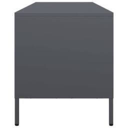 Berkfield Home TV Cabinet Anthracite 135x39x43.5 cm Cold-rolled Steel in Dark Grey - thumbnail 6