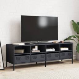 Berkfield Home TV Cabinet Anthracite 135x39x43.5 cm Cold-rolled Steel in Dark Grey