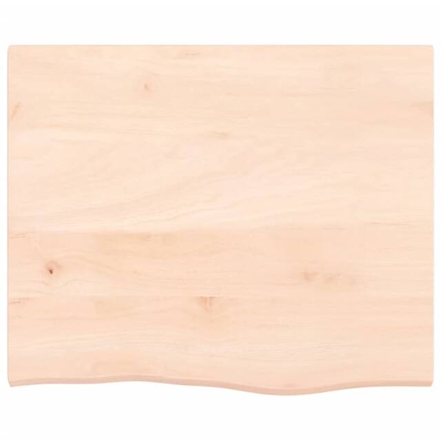 Berkfield Home Table Top 60x50x2 cm Untreated Solid Wood Oak in Light Oak - Size: 60 x 50 x 2 cm - image 1