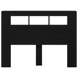 Berkfield Home LED Headboard Black Oak 140x18, 5x40 cm Engineered Wood - thumbnail 6