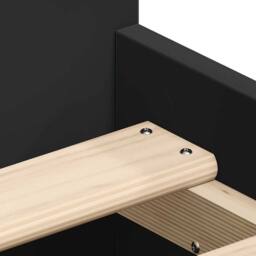 Berkfield Home Durable Bed Frame with Headboard & Footboard Black 100x200 cm - thumbnail 9