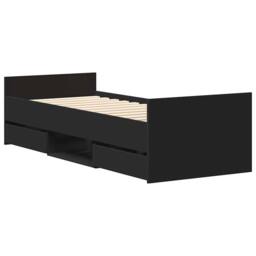 Berkfield Home Durable Bed Frame with Headboard & Footboard Black 100x200 cm