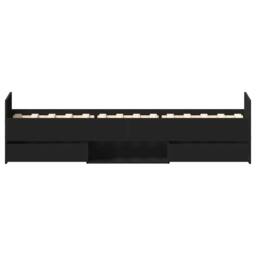 Berkfield Home Durable Bed Frame with Headboard & Footboard Black 100x200 cm - thumbnail 7