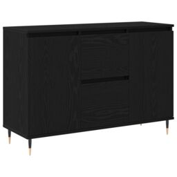Berkfield Home Sideboard with Doors & Drawers Black Oak 101, 5x35x70 cm - Size: 5 x 35 x 70 cm - thumbnail 2