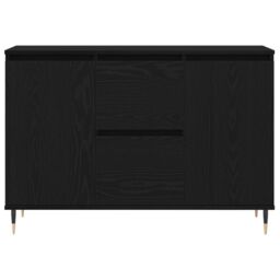 Berkfield Home Sideboard with Doors & Drawers Black Oak 101, 5x35x70 cm - Size: 5 x 35 x 70 cm - thumbnail 6