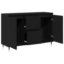 Berkfield Home Sideboard with Doors & Drawers Black Oak 101, 5x35x70 cm - Size: 5 x 35 x 70 cm - thumbnail 5