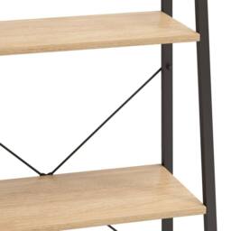 Berkfield Home Practical 3-Tier Standing Shelf Light Brown & Black 56x35x108 cm - Size: 56 x 35 x 108 cm - thumbnail 6