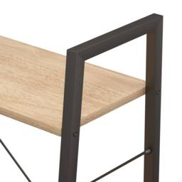 Berkfield Home Practical 3-Tier Standing Shelf Light Brown & Black 56x35x108 cm - Size: 56 x 35 x 108 cm - thumbnail 7