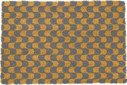 Artsy Mats Grey Wavey Lines Pattern Doormat - Size: 40 cm x 60 cm - thumbnail 2