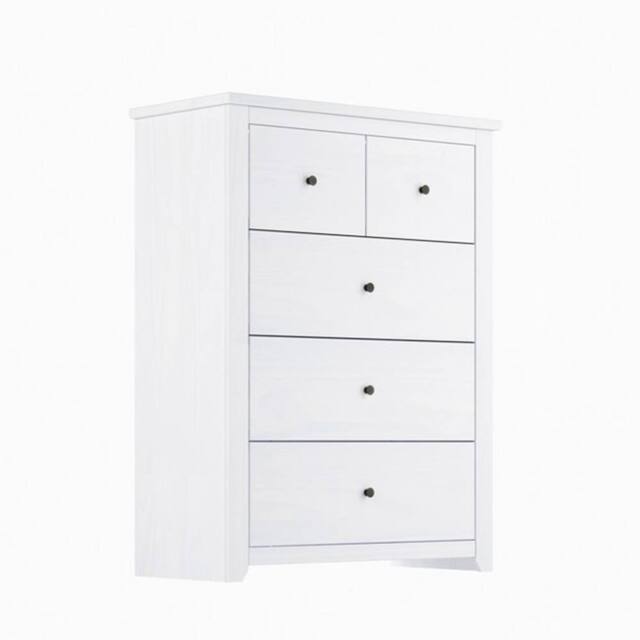 Lemon Pavilion Furniture Havana 3+2 Chest of Drawers - Pine/Metal - L39xW90xH120 cm in White - image 1