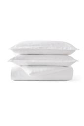 CHRISTY Flannel Marl Super Soft Brushed Cotton Duvet Sets in White - Size: Super King - thumbnail 2