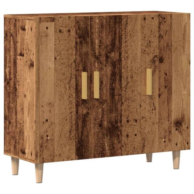 Berkfield Home Sideboard Old Wood 90x34x80 cm Engineered Wood in Brown - Size: 90 x 34 x 80 cm - image 1