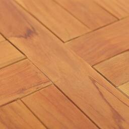 Berkfield Home Table Top Solid Teak Wood Round 2.5 cm 40 cm in Brown - thumbnail 5