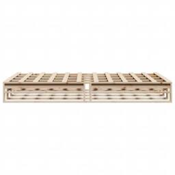 Berkfield Home Bed Frame without Mattress 140x200 cm Solid Wood Pine in Light Tan - thumbnail 5