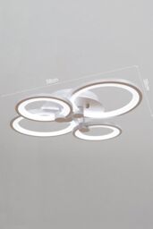 Modern Circular LED Semi Flush Ceiling Light-58cm W - thumbnail 4