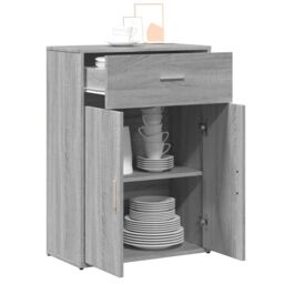 Berkfield Home Sideboard Grey Sonoma 60x30x84 cm Engineered Wood - Size: 60 x 30 x 84 cm - thumbnail 4