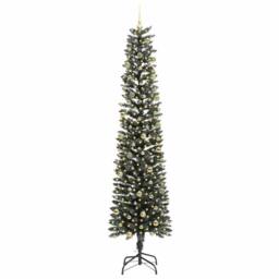 Berkfield Home Artificial Christmas Tree with 300 LEDs Green 58 x 58 x 240 cm - thumbnail 3