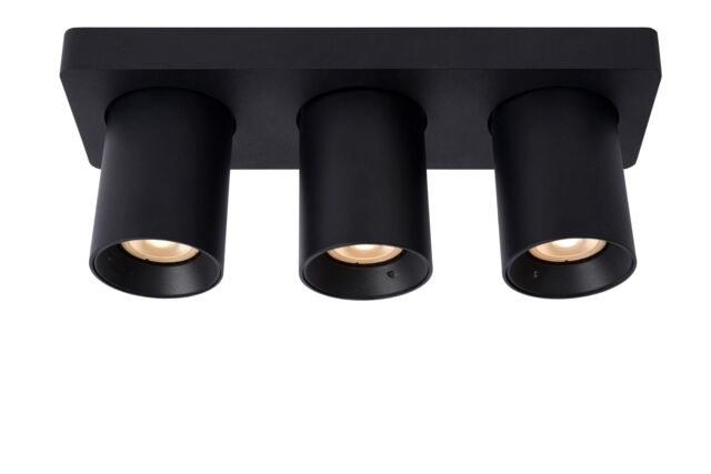 Lucide 'NIGEL' Dimmable Stylish Decorative Indoor LED Ceiling Spotlight GU10 in Black - image 1