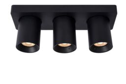 Lucide 'NIGEL' Dimmable Stylish Decorative Indoor LED Ceiling Spotlight GU10 in Black - thumbnail 1