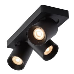 Lucide 'NIGEL' Dimmable Stylish Decorative Indoor LED Ceiling Spotlight GU10 in Black - thumbnail 5