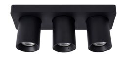 Lucide 'NIGEL' Dimmable Stylish Decorative Indoor LED Ceiling Spotlight GU10 in Black - thumbnail 2