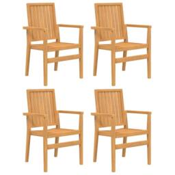 Berkfield Home 5 Piece Garden Dining Set Solid Wood Teak in Brown - thumbnail 3