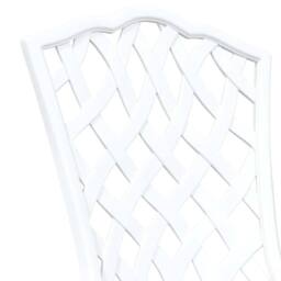Berkfield Home 3-Piece White Cast Aluminum Garden Bistro Set - thumbnail 9