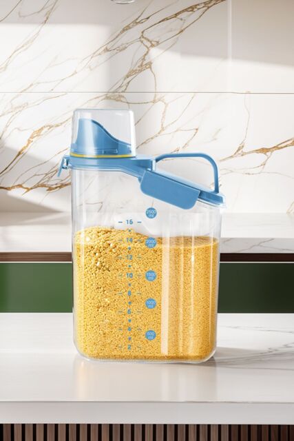 H&O Direct 2.8L Dry Food Airtight Storage Container in Blue - image 1
