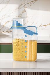 H&O Direct 2.8L Dry Food Airtight Storage Container in Blue