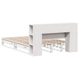 Berkfield Home Bookcase Bed without Mattress White 135x190 cm Double Solid Wood - thumbnail 8