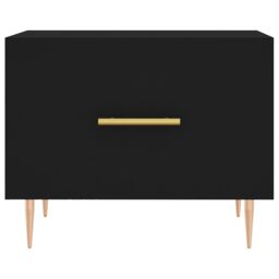 Berkfield Home Coffee Table Black 50x50x40 cm Engineered Wood - Size: 50 x 50 x 40 cm - thumbnail 5