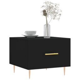 Berkfield Home Coffee Table Black 50x50x40 cm Engineered Wood - Size: 50 x 50 x 40 cm - thumbnail 3