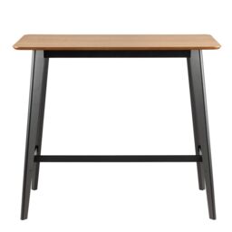 Furniture To Go Roxby Bar Table in Oak & Black in Brown - thumbnail 2