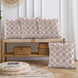 Luxury Living Luxury Chenille Cushion set of 4 in Pink - Size: 45 cm x 45 cm - thumbnail 4