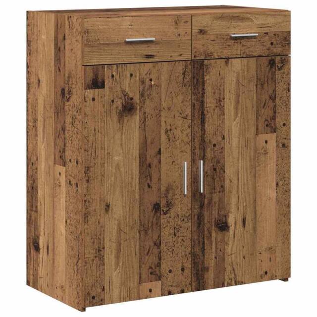 Berkfield Home Storage Cabinet Old Wood 80x42.5x93.5 cm Engineered Wood in Brown - image 1