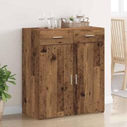 Berkfield Home Storage Cabinet Old Wood 80x42.5x93.5 cm Engineered Wood in Brown - thumbnail 2