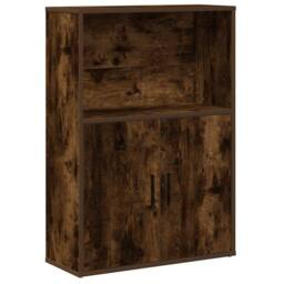 Berkfield Home Durable Bookcase Smoked Oak 60x24x85 cm Engineered Wood in Brown - Size: 60 x 24 x 85 cm - thumbnail 3